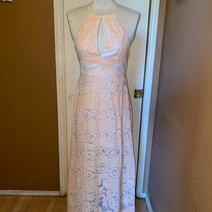 Lace peach color dress